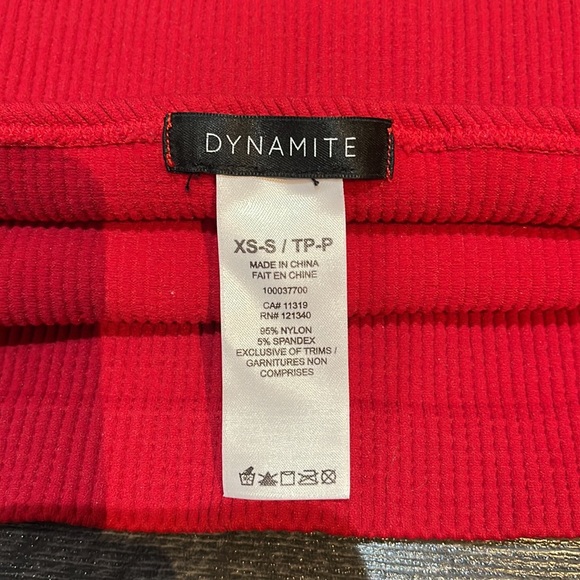 DYNAMITE Red bandeau top - Picture 2 of 2